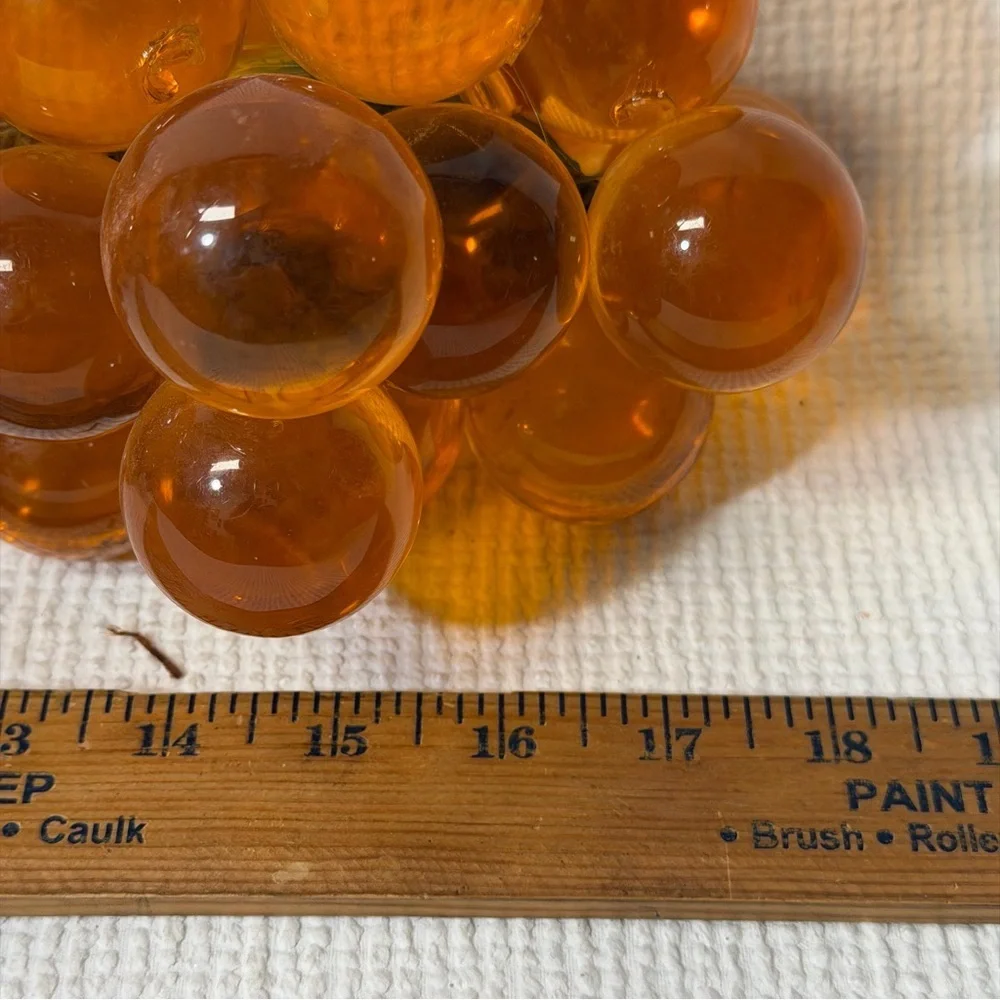 Mid Century Modern Lucite Grape Cluster on Driftwood -large Size